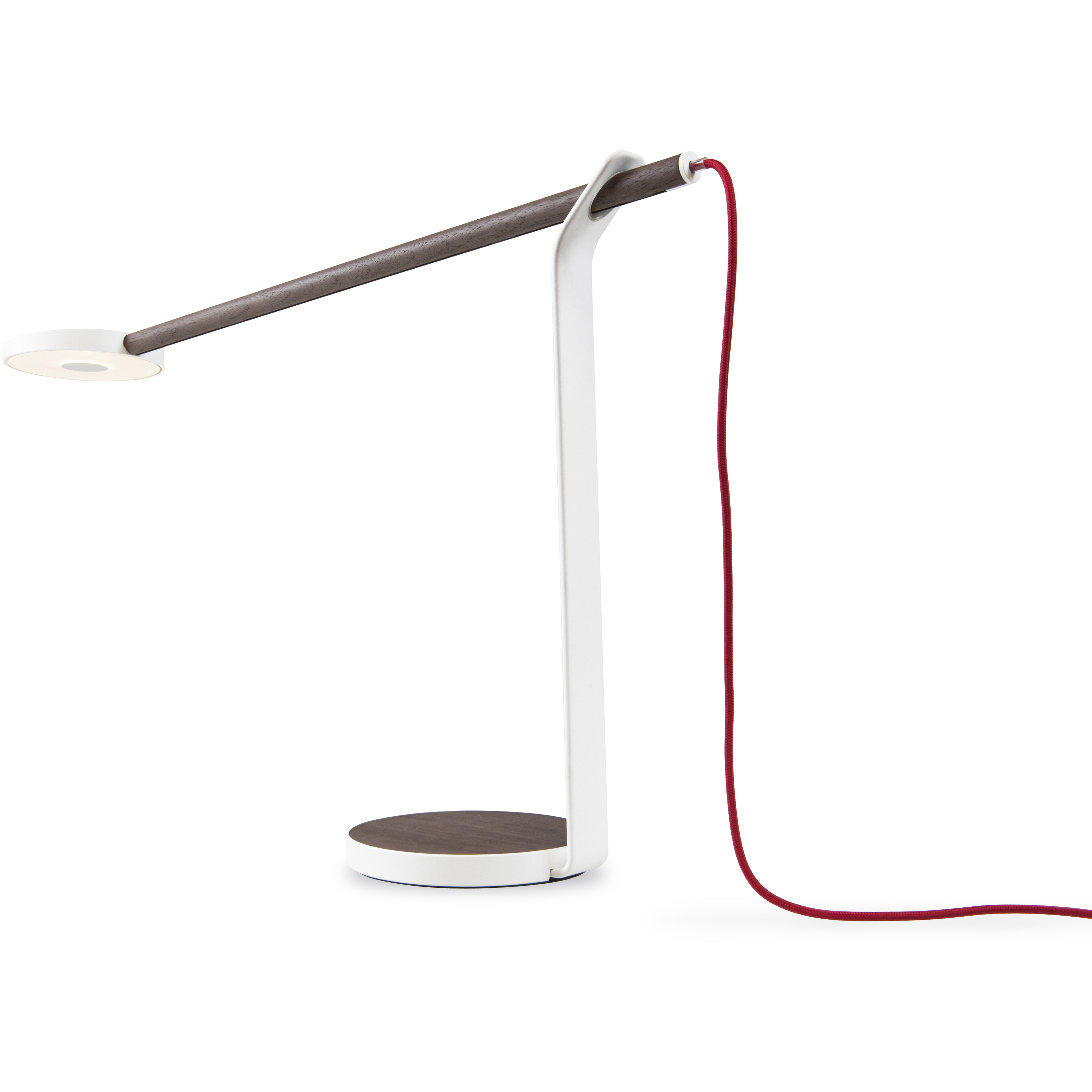 Gravy 13.3 inch 5.50 watt Walnut with Matte White Desk Lamp Portable Light in Oiled Walnut With Matte White